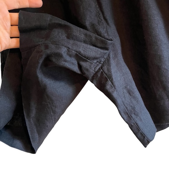 COS linen elastic high waist relaxed fit black shorts Sz XS excellent condition - Picture 5 of 12